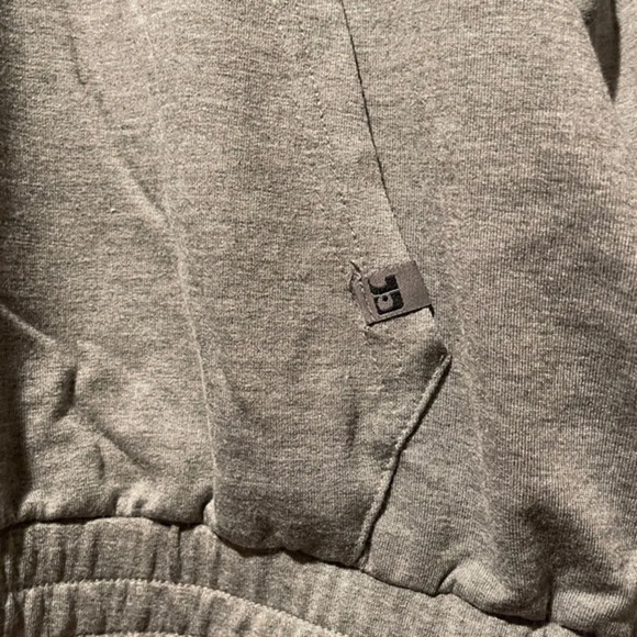 Joe's Jeans Kangaroo Pocket Smocked Hoodie, Grey - Picture 4 of 6